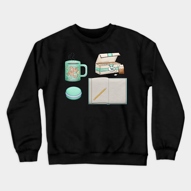 Merry Christmas Tea Time & Take Notes Crewneck Sweatshirt by holidaystore